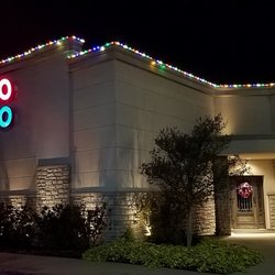 Audio Video - Front of building. Decorated for Christmas