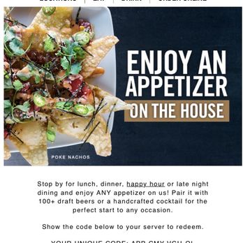 Yard House - My free appetizer - New American Near Me - Northridge, California Yard House - My free appetizer - New American Near Me - Northridge, California