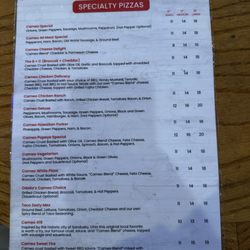 224 Varsity Club - Cameos menu: served here