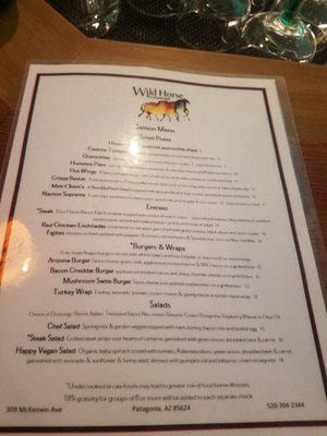 Menu photo 5 Wild Horse Patagonia, AZ Menu photo 5 Wild Horse Patagonia, AZ