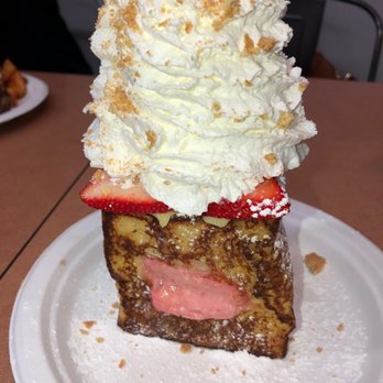 Button Up Cafe - Stuff strawberry cheesecake French toast - Breakfast & Brunch Near Me - Pearl City, Hawaii Button Up Cafe - Stuff strawberry cheesecake French toast - Breakfast & Brunch Near Me - Pearl City, Hawaii