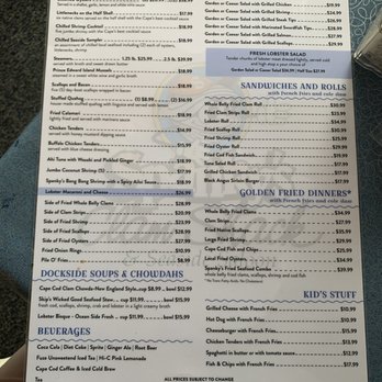 Spanky's Clam Shack - Menu - Seafood Near Me - Hyannis, Massachusetts
