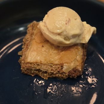 Lore - Baklava with ginger ice cream - Indian Near Me - Brooklyn, New York
