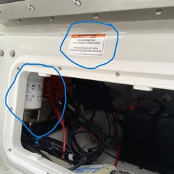 Causeway Marina - Fuel filter, after Jesse installed it in our boat, in a non-vented compartment