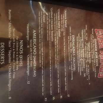 Casa Ramos - Menu 4 - Mexican Near Me - Heber, Arizona
