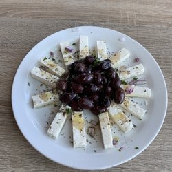 Feta and olives appetizer