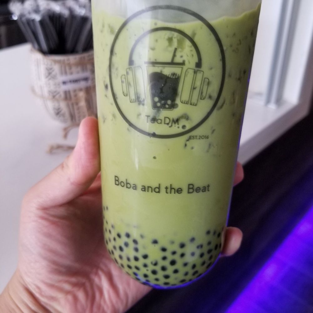 TeaDM Mini - Green Thai tea with mini boba - Bubble Tea Near Me - Vienna, Virginia