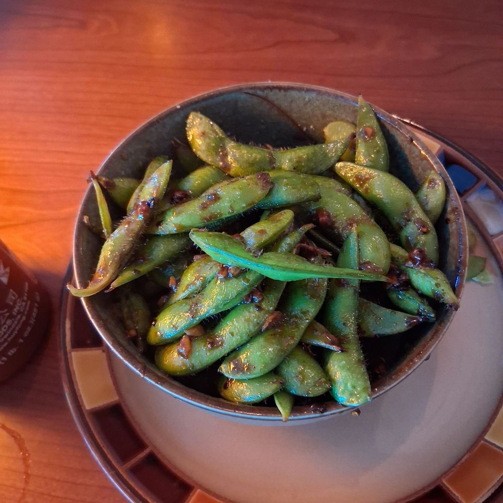 Rooster Thai Sushi - Spicy Garlic Edamame - Thai Near Me - Port Richey, Florida Rooster Thai Sushi - Spicy Garlic Edamame - Thai Near Me - Port Richey, Florida
