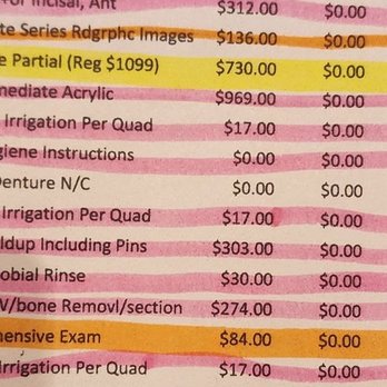 Aspen Dental - Nashville, TN - West - Where Dr Riddeck and Cassie lied about the cost in the original bill and changed the pricing. (In orange highlight) - General Dentistry Near Me - Nashville, Tennessee