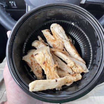 Sonic Drive-In - The chicken all nicely chopped up and presented for the puppies! - Fast Food Near Me - Conifer, Colorado