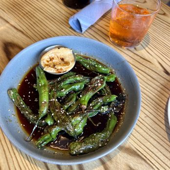 Cabin Juice Elevated Eatery & Bar - Cast Iron Shishito peppers - Breakfast & Brunch Near Me - Breckenridge, Colorado