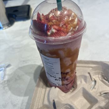 Starbucks - customized Strawberry Crme Frappuccino Blended Beverage - Coffee & Tea Near Me - Coon Rapids, Minnesota Starbucks - customized Strawberry Crme Frappuccino Blended Beverage - Coffee & Tea Near Me - Coon Rapids, Minnesota