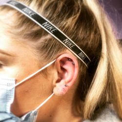 piercings by lue fresh - Double helix piercing, and lobe piercing