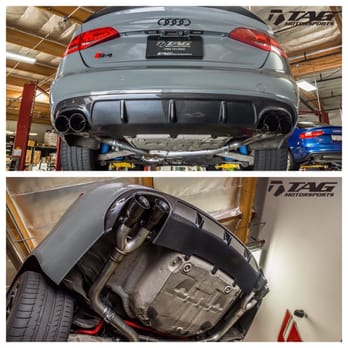TAG Motorsports - My Audi B8 S4 getting an AWE tuning track edition exhaust installed at Tagmotorsports - Auto Parts & Supplies Near Me - Vista, California