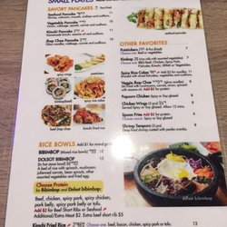 Spoon Korean Bistro - Good variety on menu.