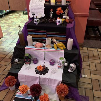 Rey Azteca - Altar de Ofrenda in the Lobby. - Mexican Near Me - State College, Pennsylvania