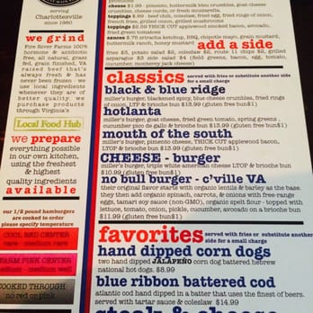Miller's Downtown - Now this is a bar menu - American Near Me - Charlottesville, Virginia Miller's Downtown - Now this is a bar menu - American Near Me - Charlottesville, Virginia