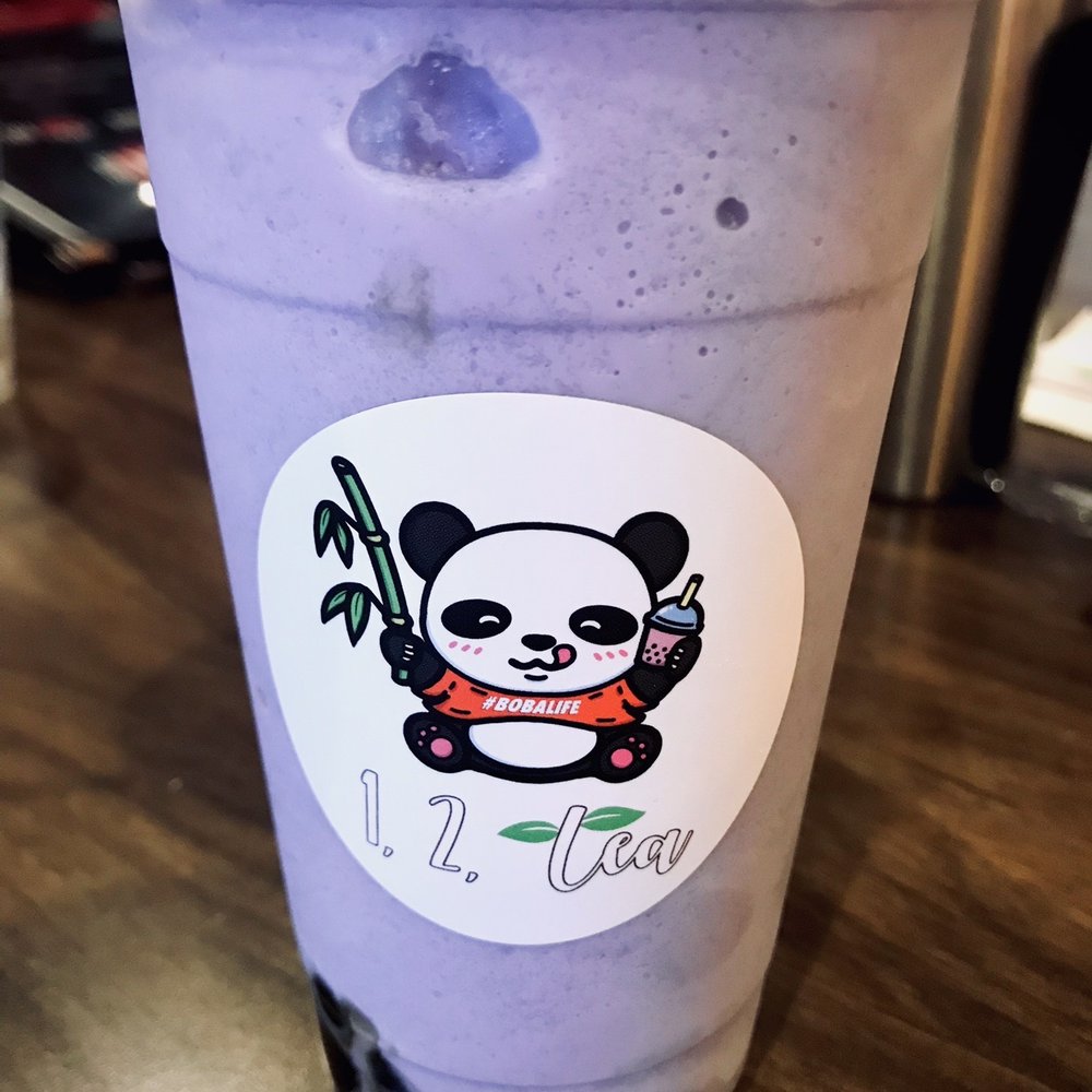 Taro Smoothie with Boba pearls-- positively delicious. Taro Smoothie with Boba pearls-- positively delicious.
