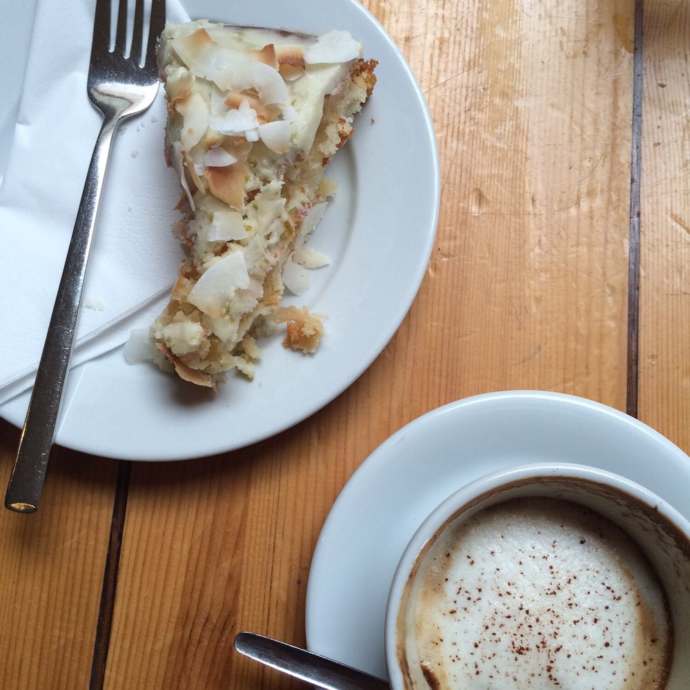 Mono - Lemon coconut cake and cappuccino! Delicious! - Bars Near Me - Glasgow, GLG Mono - Lemon coconut cake and cappuccino! Delicious! - Bars Near Me - Glasgow, GLG