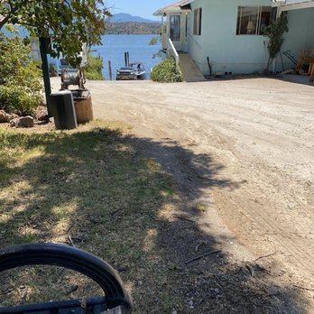 Blue Fish Cove Resort - View from front truck going down boat launch - Fishing Near Me - Clearlake Oaks, California Blue Fish Cove Resort - View from front truck going down boat launch - Fishing Near Me - Clearlake Oaks, California