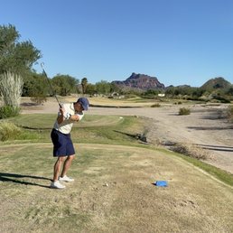 Par 3 Red Mountain Ranch. To be 100% above board, removed ugly pine tree cell tower that was located off to the right. Par 3 Red Mountain Ranch. To be 100% above board, removed ugly pine tree cell tower that was located off to the right.