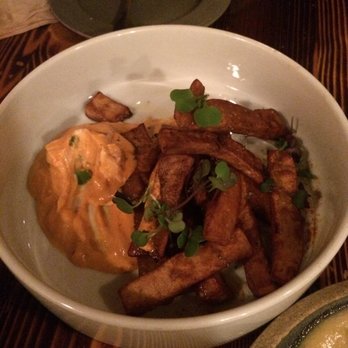 Thursday Kitchen - Angry Sweet Potato (w/ sriracha goat cheese) - Korean Near Me - New York, New York Thursday Kitchen - Angry Sweet Potato (w/ sriracha goat cheese) - Korean Near Me - New York, New York