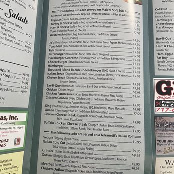 Sub Stop  - Menu Feb 2025 - Pizza Near Me - New Oxford, Pennsylvania