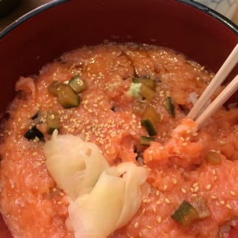 satsuki - Awesome salmon rice for lunch! Seriously, it's awesome! - Japanese Near Me - Chamonix Mont Blanc, 74