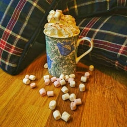 Cophi - Coffee. Pumpkin spice. Real Chai. Whipped cream. Marshmallows. Everyone welcome our holiday "Boo latte"!