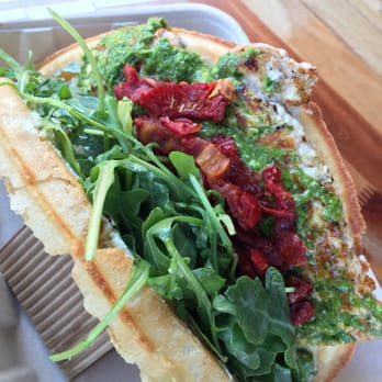 Bruxie - Chicken pesto with sun dried tomatoes and goat cheese spread. $7.95 - Sandwiches Near Me - Orange, California