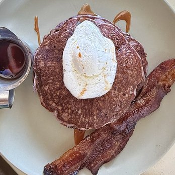 Encina - Blue Corn Pancakes (best I've ever had) - New American Near Me - Dallas, Texas