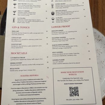 Telefèric Barcelona - Menu March 2026 - Spanish Near Me - Los Gatos, California
