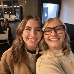 Me and my sister, happy and full from our food! Me and my sister, happy and full from our food!