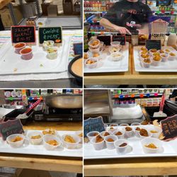 Groomer's Seafood - Crab cakes, lobster empanadas, Mahi-Mahi Ceviche, Breaded Osysters, Salmon & Swordfish samples!! So yummy!!