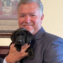Gary Deiters Funeral Home & Cremation Services - Gary with Therapy Dog Rose!
