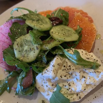 SoCal Kitchen + Bar - Citrus burrata (split in half) - New American Near Me - Columbus, Ohio SoCal Kitchen + Bar - Citrus burrata (split in half) - New American Near Me - Columbus, Ohio