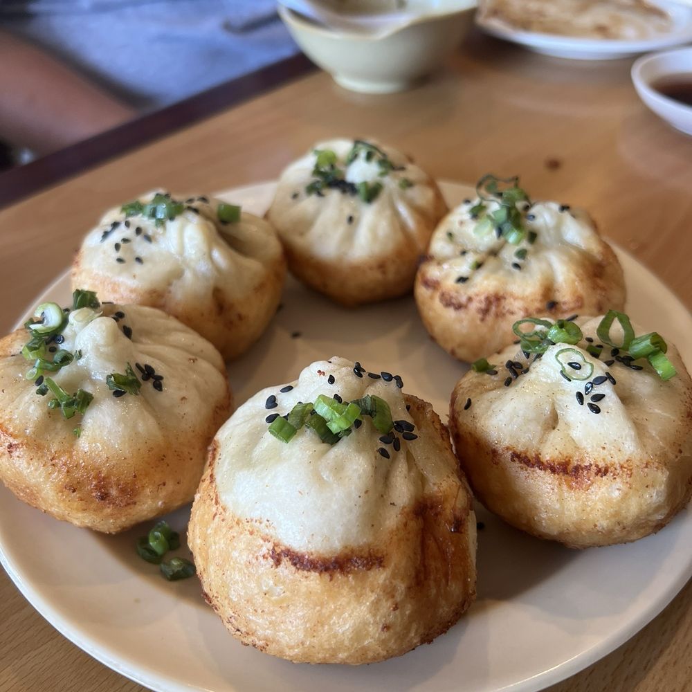 Zen Noodle Bar - A1. 6 Pieces Pan Fried Pork Buns so good and so fresh! - Shanghainese Near Me - San Mateo, California Zen Noodle Bar - A1. 6 Pieces Pan Fried Pork Buns so good and so fresh! - Shanghainese Near Me - San Mateo, California
