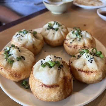 Zen Noodle Bar - A1. 6 Pieces Pan Fried Pork Buns so good and so fresh! - Shanghainese Near Me - San Mateo, California Zen Noodle Bar - A1. 6 Pieces Pan Fried Pork Buns so good and so fresh! - Shanghainese Near Me - San Mateo, California