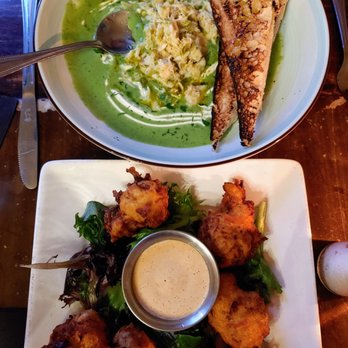 The Bistro - The cold pea soup with crab meat special was outstanding.  Artichoke fritters good, too. - American Near Me - Bowling Green, Kentucky