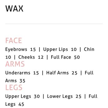Emblush Beaute - Wax menu - Nail Salons Near Me - Pasadena, California