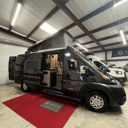 Leisure RV Center of Greater Houston - We spent hours looking through our new van. It was comfortable and cool.