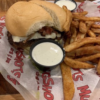 Mugshots Grill & Bar - Oxford, MS - Garlic Parmesan Bacon Burger - Burgers Near Me - Oxford, Mississippi