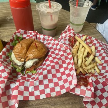 Empire Dairy King - 1/4lb burger with pepper jack, regular fries, 2 shakes. - Burgers Near Me - Empire, Colorado Empire Dairy King - 1/4lb burger with pepper jack, regular fries, 2 shakes. - Burgers Near Me - Empire, Colorado