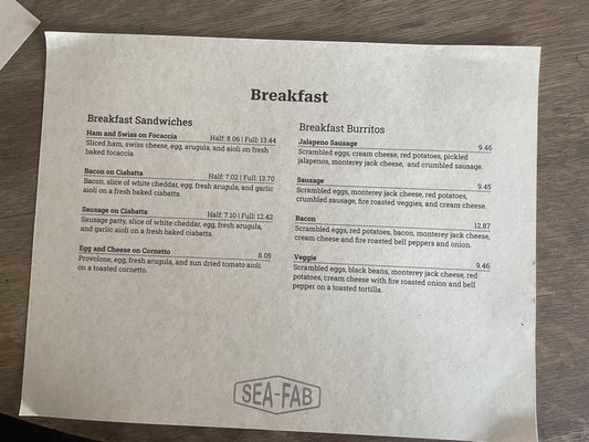 Menu photo 8 Seafab Cafe Seattle, WA Menu photo 8 Seafab Cafe Seattle, WA