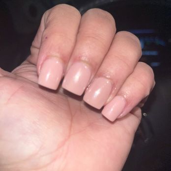 Renaissance Nails Spa - The ring finger is "chrome" (she said she wanted to try it out on me,  it cost me extra and i don't see the difference :/ - Nail Salons Near Me - New Braunfels, Texas