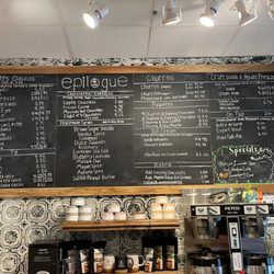 Epilogue Books Chocolate Brews - Menu as of June 2022