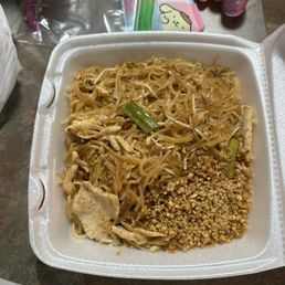 #50 Pad Thai Just a couple pieces of chicken #50 Pad Thai Just a couple pieces of chicken