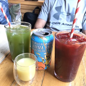 Avobar - Beer and wellness juices with a heavy ginger juice shot - Cafes Near Me - Covent Garden, XGL Avobar - Beer and wellness juices with a heavy ginger juice shot - Cafes Near Me - Covent Garden, XGL
