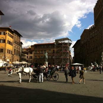 Piazza della Signoria - Looking at the center of the square you can see the bronze equestrian statue of Great Duke Cosimo I by Gianbologna - Public Plazas Near Me - Florence, FI Piazza della Signoria - Looking at the center of the square you can see the bronze equestrian statue of Great Duke Cosimo I by Gianbologna - Public Plazas Near Me - Florence, FI