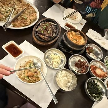 Soy Tofu - Seafood Pancake  Tofu combo ( beef and seafood ) - Korean Near Me - La Palma, California